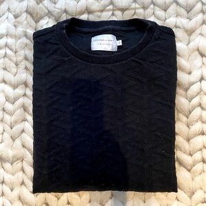 Black textured Shades of Grey sweatshirt with zippers on the sides